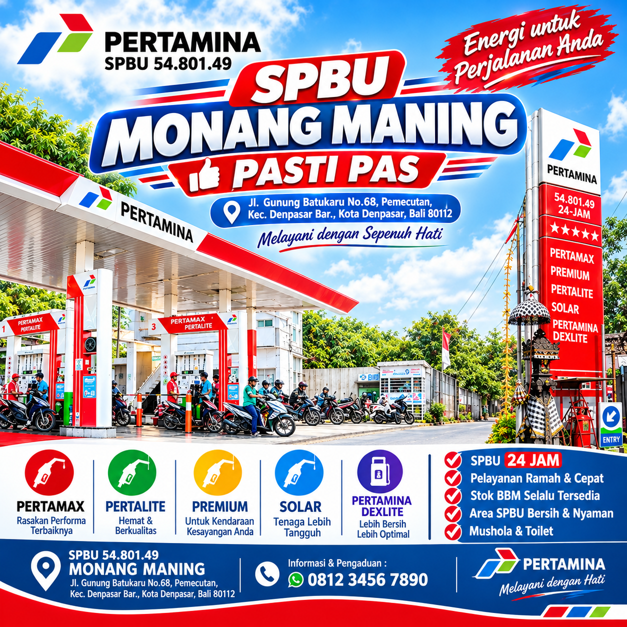 SPBU MONANG MANING 54.801.49 Isi BBM Nyaman, Perjalanan Aman!